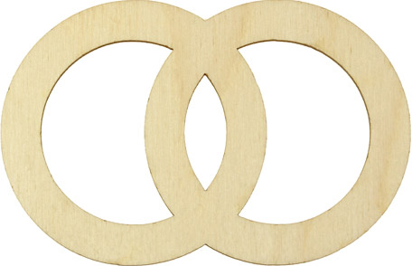 Doppelte Eheringe 100 × 65 mm